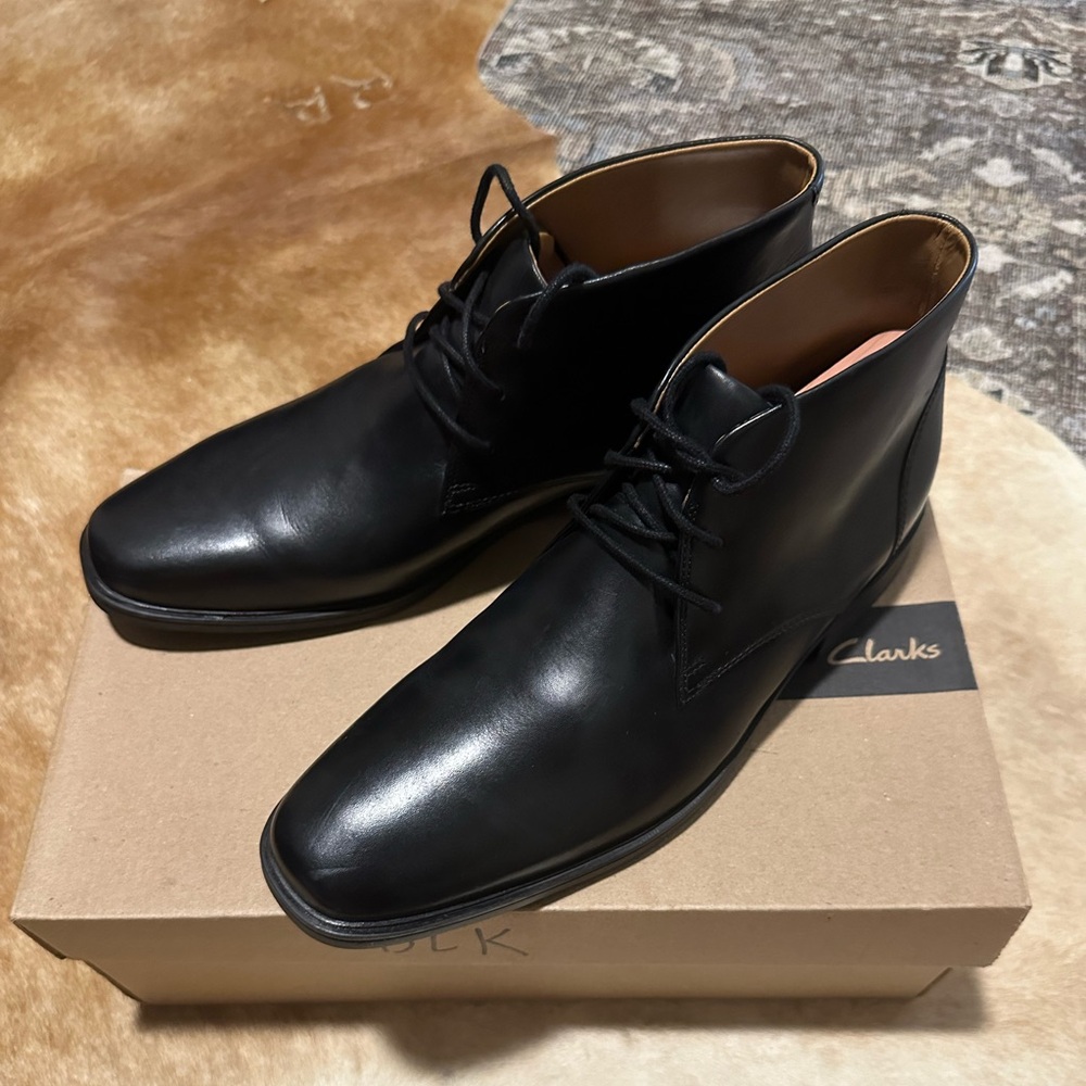 CLARKS high top dress shoes